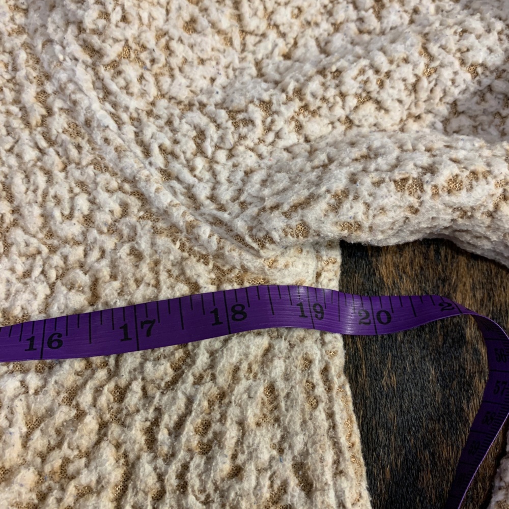 Jason Maxwell size Small brown and off white zip up hoodie with front pockets. - Picture 6 of 10